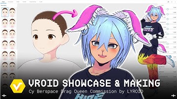 ☆ Cy Berspace - Commission ☆ 3D VTuber & VRChat Model | VRoid Making【#VRoid Studio Speedsculpt】