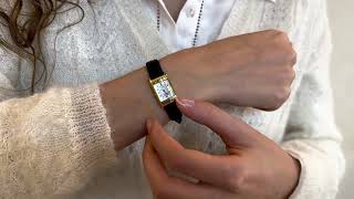 Vidéo: Montre Jaeger LeCoultre "Reverso" Lady Mini Quartz Or jaune 18k de 1987. Ref : 140.106.1