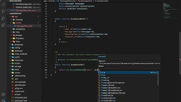30 Create MessageSent event (Laravel-Livewire Chat-Message App Tutorial)