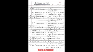 Important Constitutional Amendments (Part-1)//#gk#importantgk#currentaffairs//important for all
