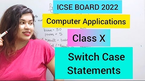 ICSE Class 10 Computer Applications | switch case in java  | java 2022 Board #switchcase  #java