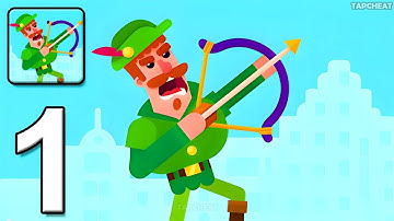 Bowmasters: Archery Shooting - Gameplay Walkthrough Part 1 - Level 1-4 (Android, iOS)