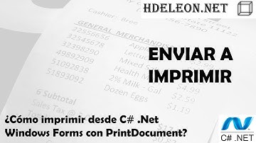 ¿Cómo imprimir desde C# .Net Windows Forms con PrintDocument?