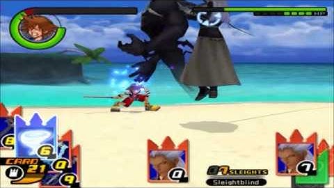 Sora Vs. Ansem at Destiny Islands KH 1-Style in Kingdom Hearts Re: Chain of Memories!