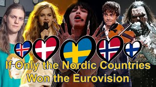 If Only the Nordic Countries won the Eurovision (19572023)