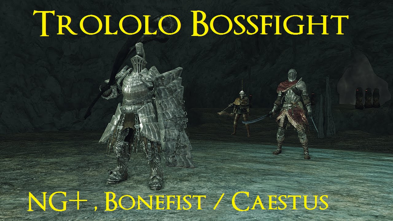 DARK SOULS 2 ** GANK TRIO BOSSFIGHT ** BONE FIST / CAESTUS ONLY **