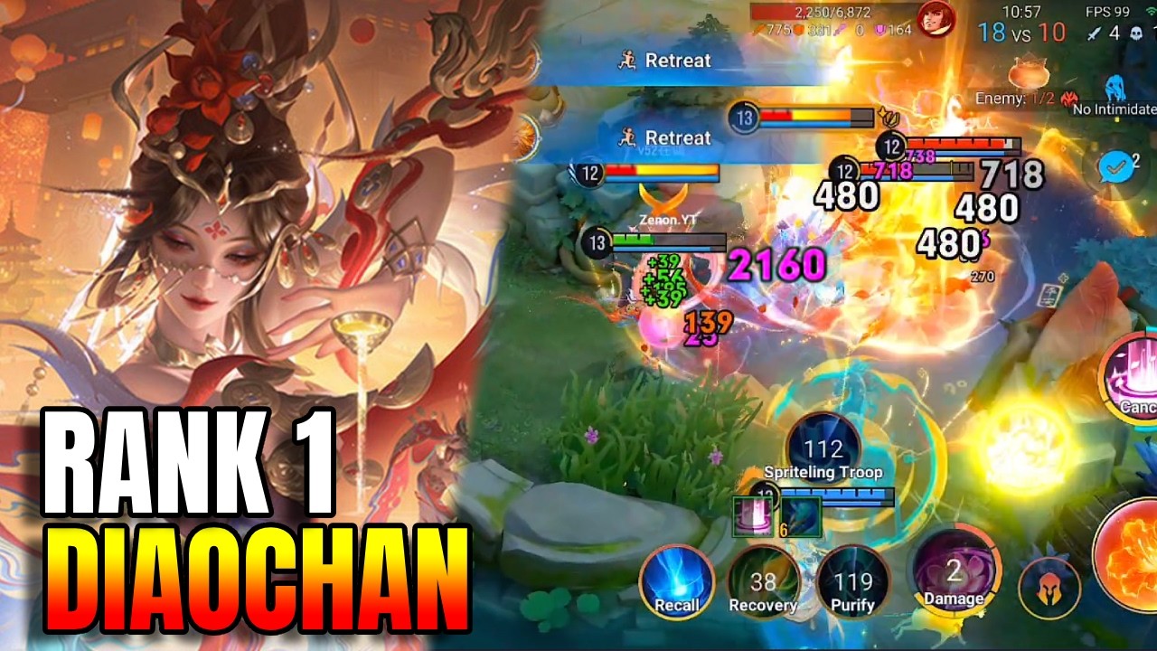 Unstoppable Diaochan With New LNY SKIN | Insane Carry in High Rank