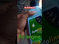 Engine oil and green coolant