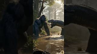 The Jungle King Returns 😳After 60 Million Years 😱🔥 | KingKong 🆚Titanoboa #AICinematic #Shorts