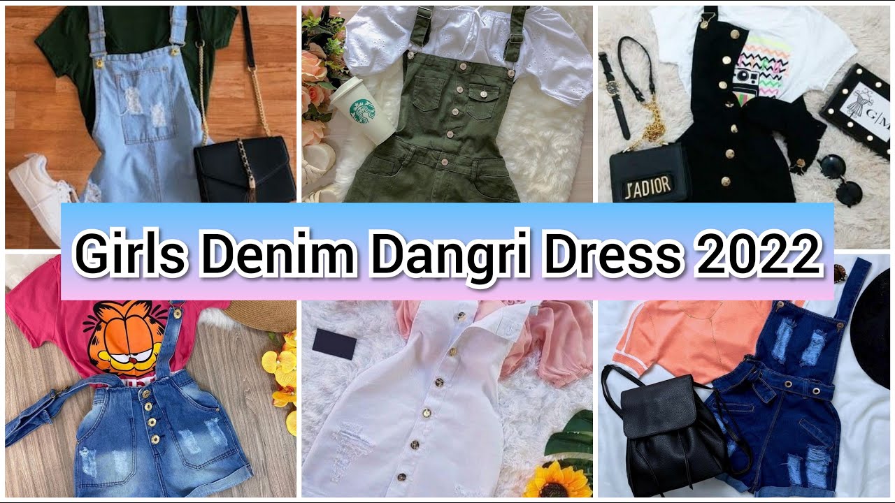 Indian Evergreen Girl's Dungaree Midi Dress Blue : Amazon.in: Fashion