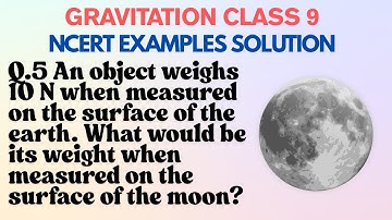 An object weighs 10 N when measured on the surface of the earth.