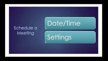 Virtual Classroom Moderator Guide: Schedule a Meeting