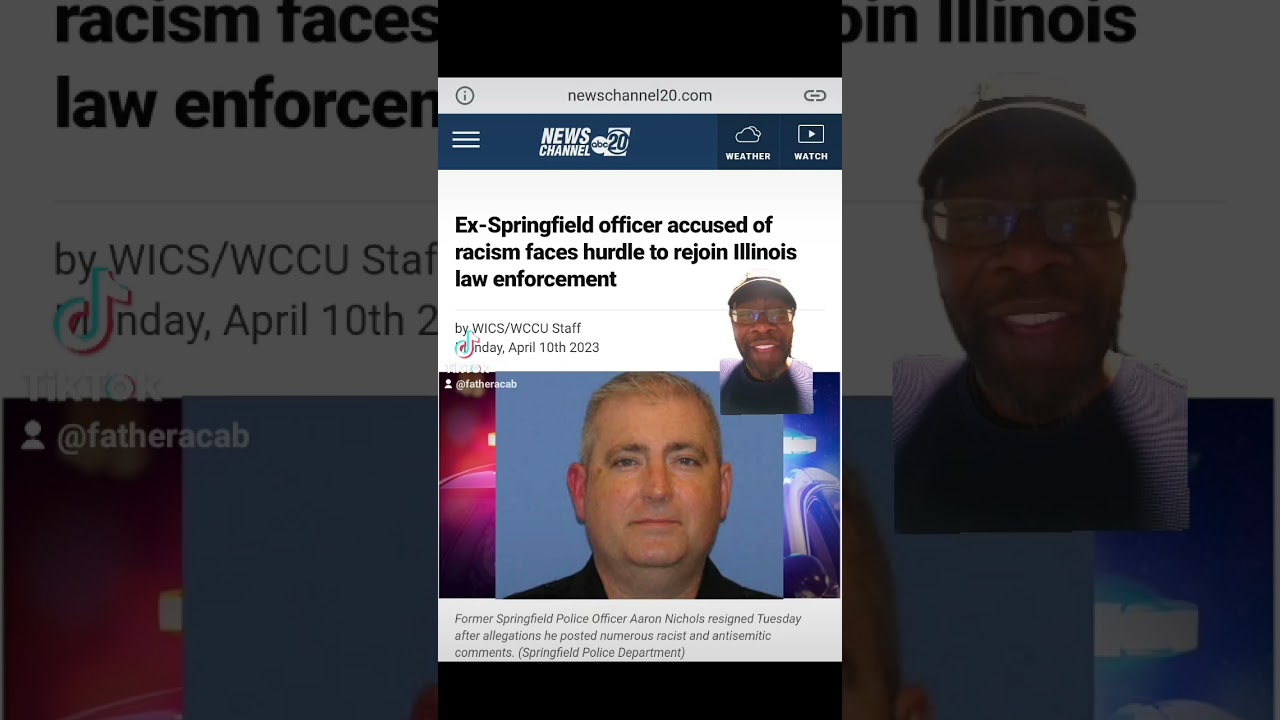 ⁣Racist Police Officer wants his job back. #illinois