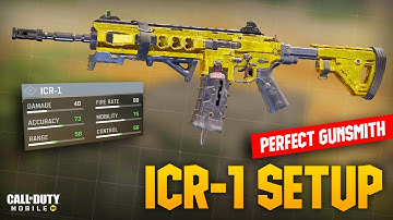 COD MOBILE ICR-1 BEST GUNSMITH SETUP FAST ADS + NO RECOIL | CALL OF DUTY MOBILE ICR-1 GUNSMITH SETUP