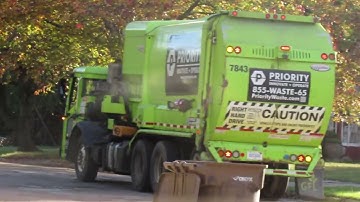 EX GFL Priority Waste Mack LR Labrie Automizer 7843