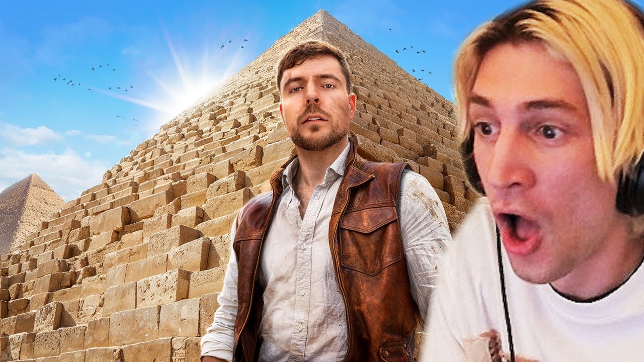 MrBeast Spent 100 Hours Inside The Pyramids! | xQc Reacts