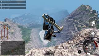 BeamNG drive Off-road Barstow cliff crash