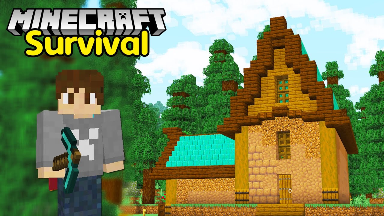 The PERFECT Starter House in My Minecraft Forever World - YouTube