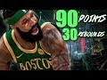 90 POINTS 30 REBOUNDS IN PLAYOFF GAME! NBA 2K20 My Career Gameplay Best Paint Beast Build