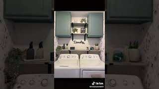 Does your laundry room need a makeover? Here is one using our #allinonepaint paint color SPRUCE!