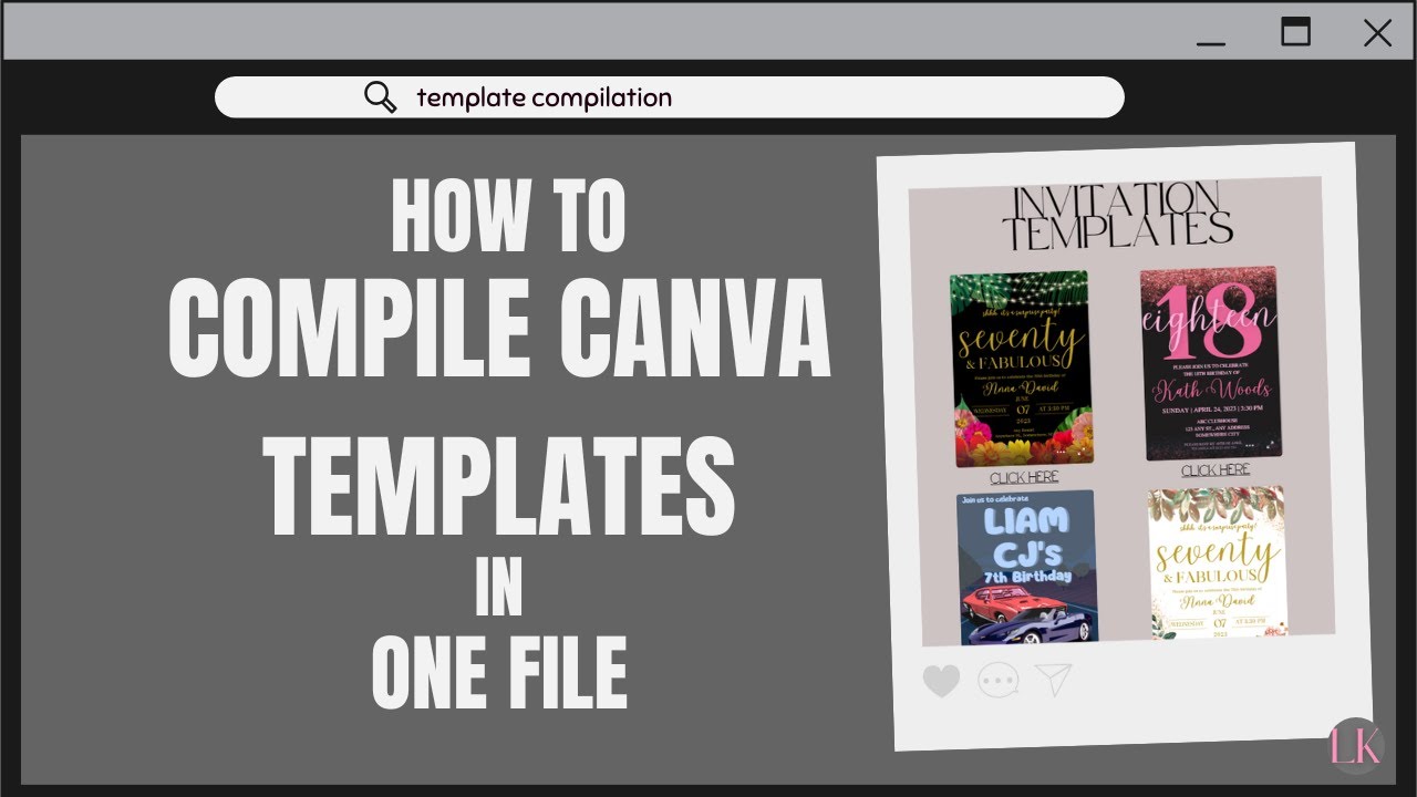 TUTORIAL: HOW TO COMPILE CANVA TEMPLATES IN ONE FILE - YouTube