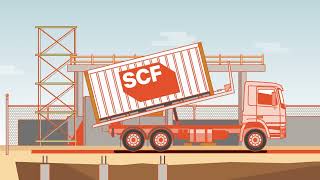 SCF Containers - Tilt Tray Delivery