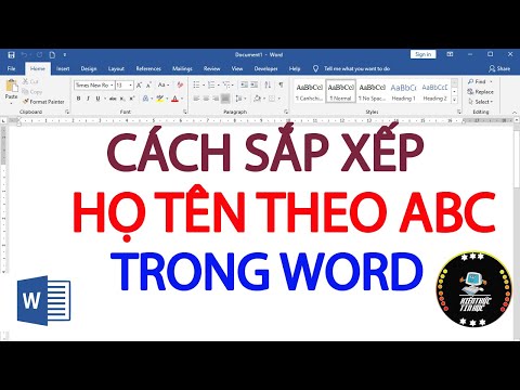 #1 Cách sắp xếp họ tên trong word theo abc Mới Nhất