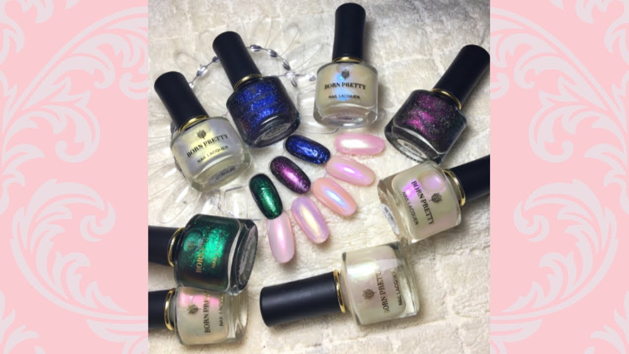 BORN PRETTY Holographic 💿 and Pearl NailPolishes💎😍•Swatches• - YouTube
