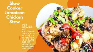 Slow Cooker Jamaican Chicken Stew | Healthy Dinner Recipes | Lose Weight | low calorie shorts