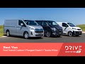 Ford Transit Custom v Peugeot Expert v Toyota HiAce | Best Van | Drive Car of the Year 2021