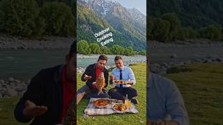 Outdoor cooking eating #trendingshorts #ytshorts