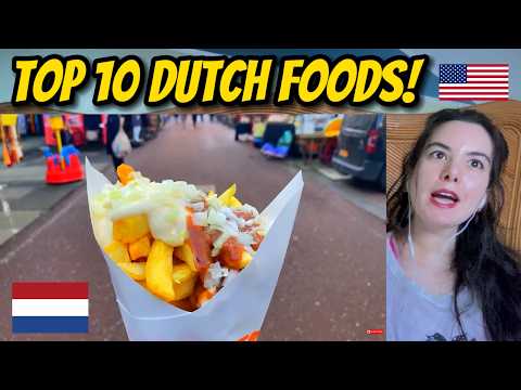 American Getting Hungry Reacting to Top 10 Dutch Foods In AMSTERDAM!