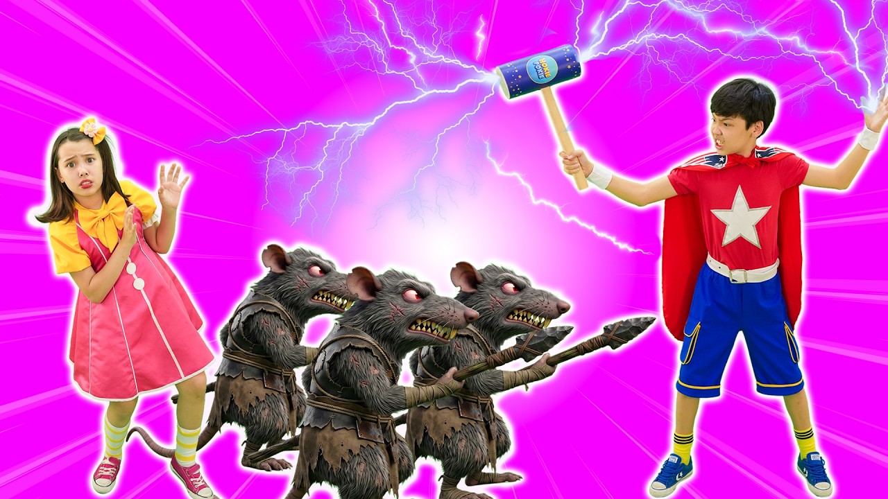 Superheroes VS Giant Monster Rats! | Colorful Finger Family Song  | Hokie Pokie Kids Videos