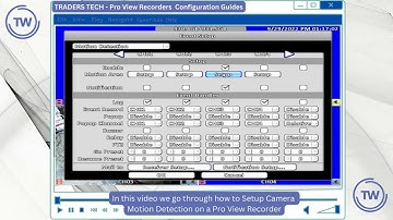How to setup camera motion detection on a Pro View Recorder