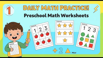Daily Practice Math Worksheets for Playgroup, Nursery, Preschool | Online Learning videos for kids