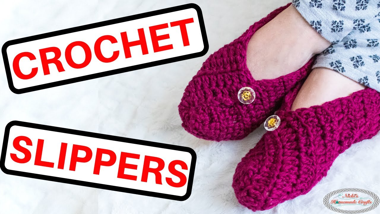 crochet slippers from a square