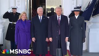 Biden greets Trump at the White House ahead of the inauguration