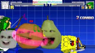 Doodlebob And Spongebob Squarepants Vs Green Arrow And Annoying Orange In A Mugen Match Battle