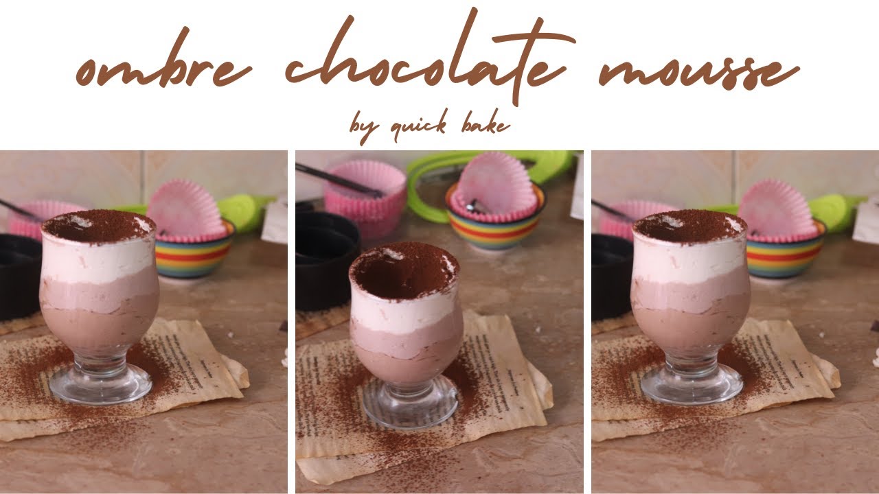 Ombre Chocolate Mousse | Chocolate Mousse |   Ombre Chocolate Mousse Recipe | Easy Mousse