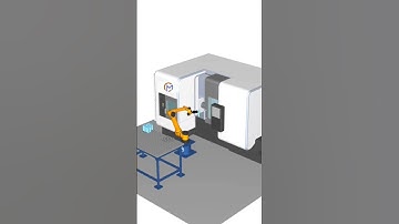 Machine tending Robot simulation!!#roboticsimulation #machinetending #simulation #projectanimation