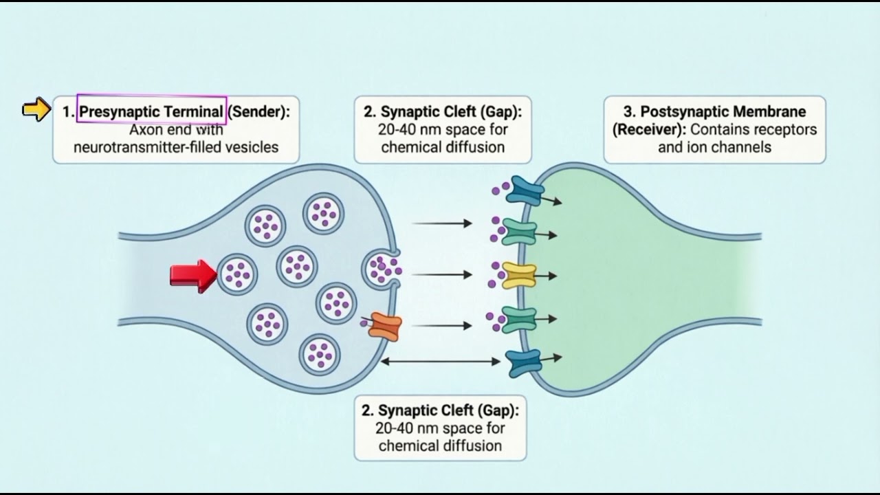 Synapse Explained | How Neurons Communicate in the Nervous System ⚡ | Biology Animation