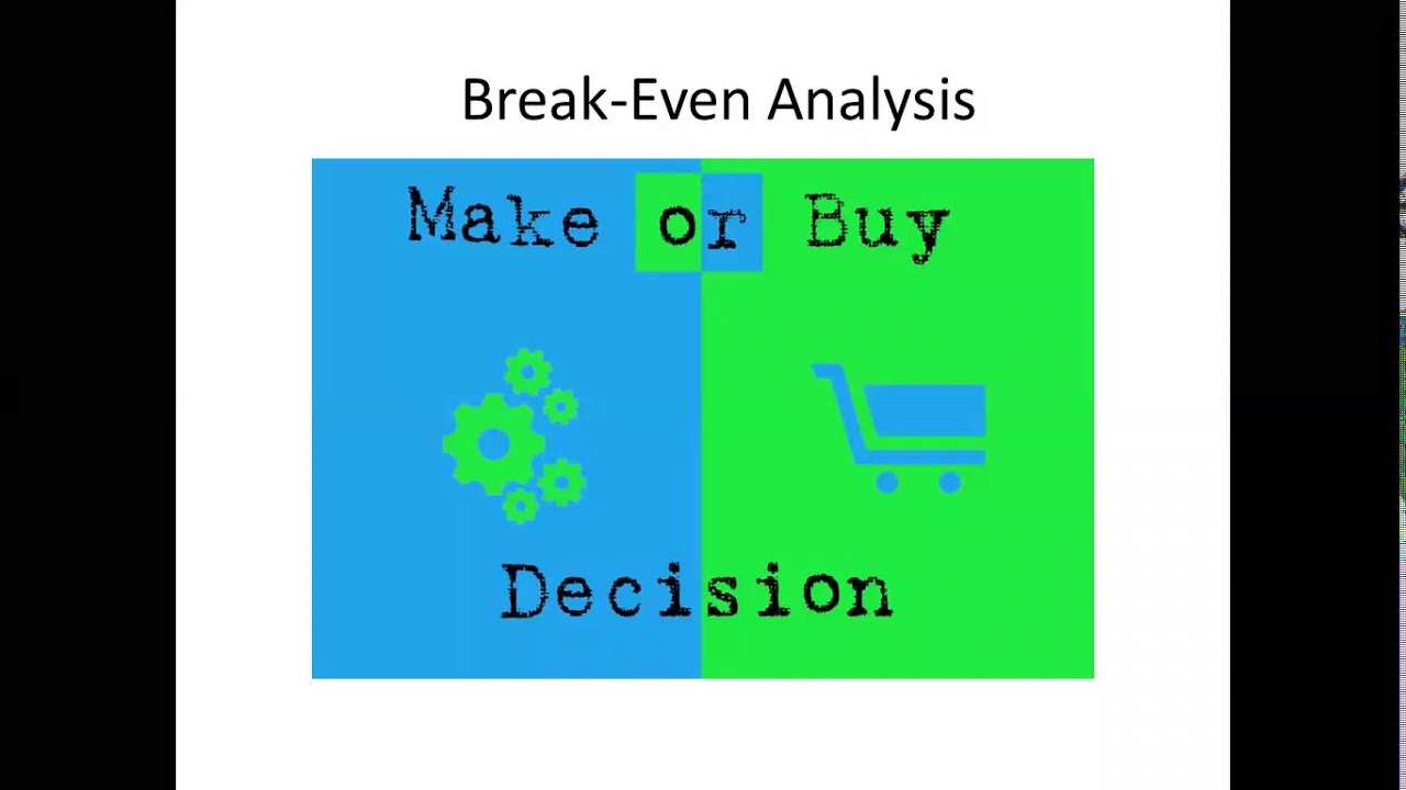 Chapter 12: SCM Make or Buy decision: The Break-even analysis - YouTube