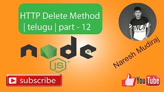 HTTP Delete Method In Node js | Telugu | Part - 12