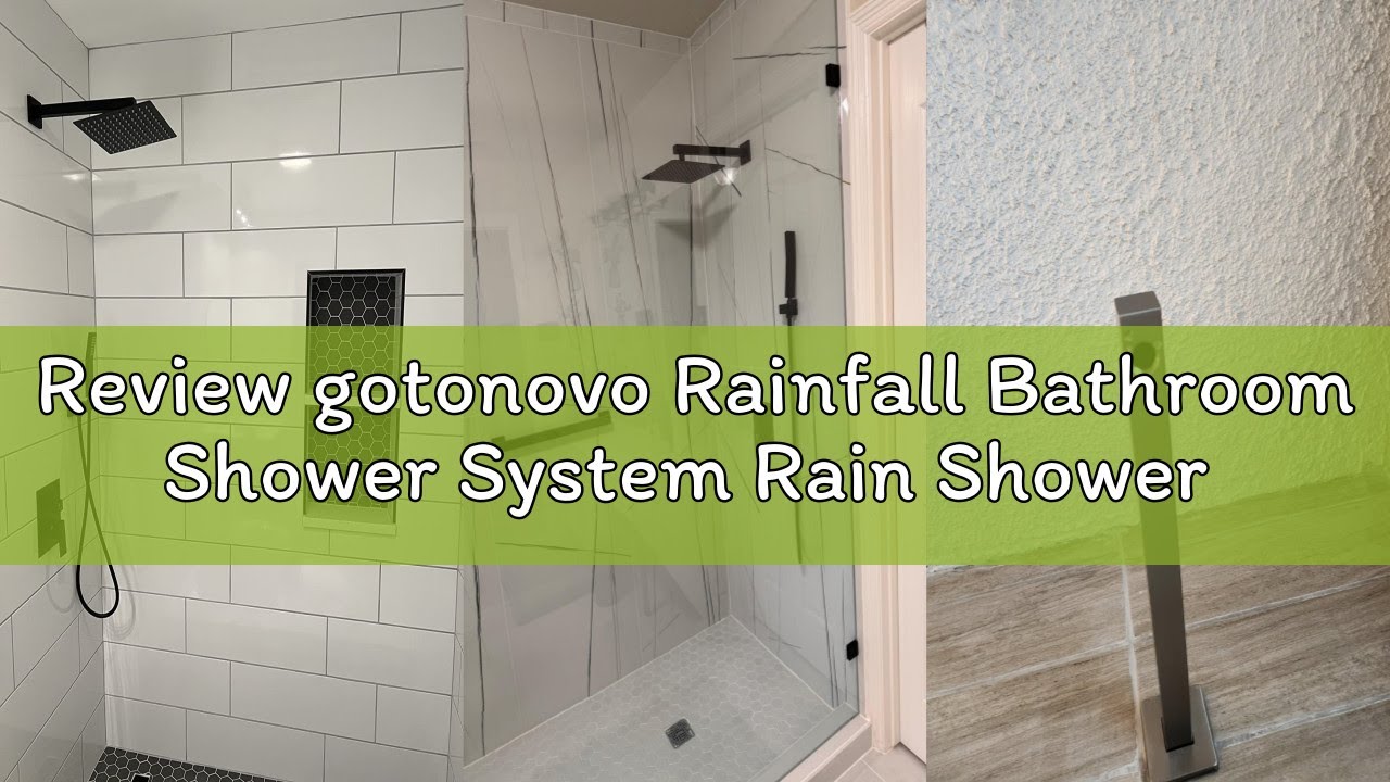Review gotonovo Rainfall Bathroom Shower System Rain Shower Head and Handle Set Wall Mounted Shower