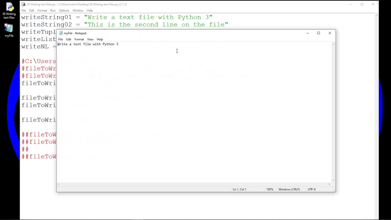 39 ENG Python 3 Writing text files - YouTube