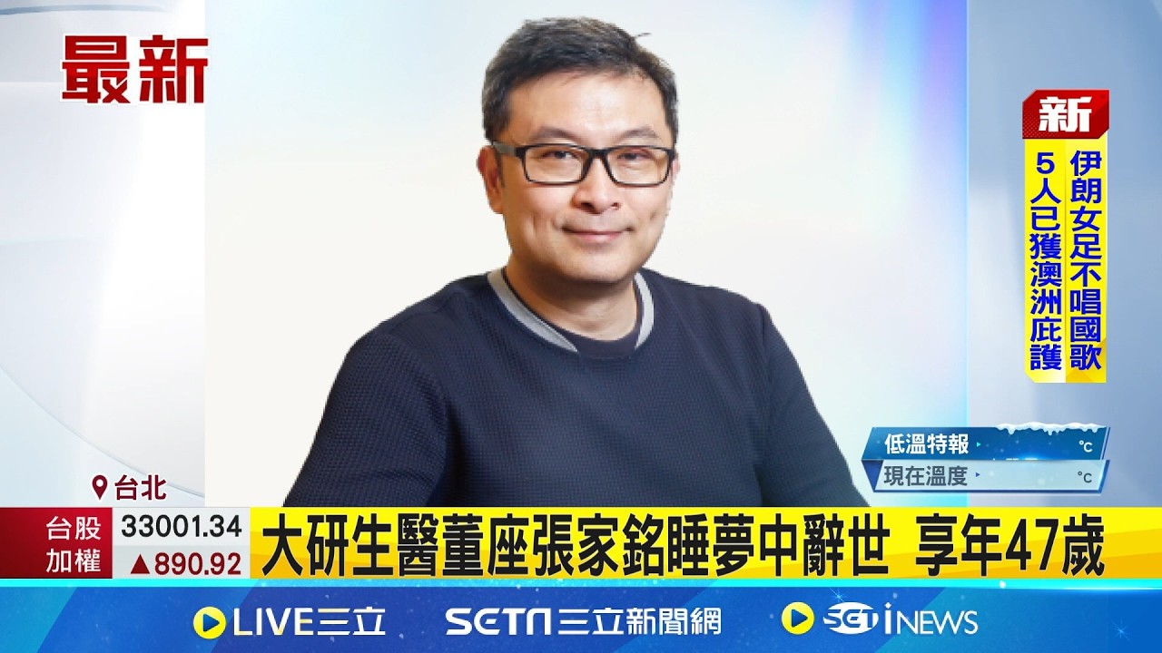 大研生醫創辦人張家銘辭世 享年47歲 大研生醫:同仁哀慟不捨｜三立新聞網 SETN.com
