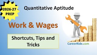 Work and Wages - Shortcuts & Tricks for 2026 Placement Tests, Job Interviews & Exams Profile