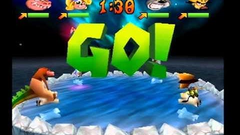 Crash Bash Polar Panic PS1 Gameplay