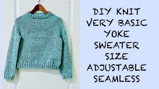 DIY KNIT Very Basic Yoke Sweater