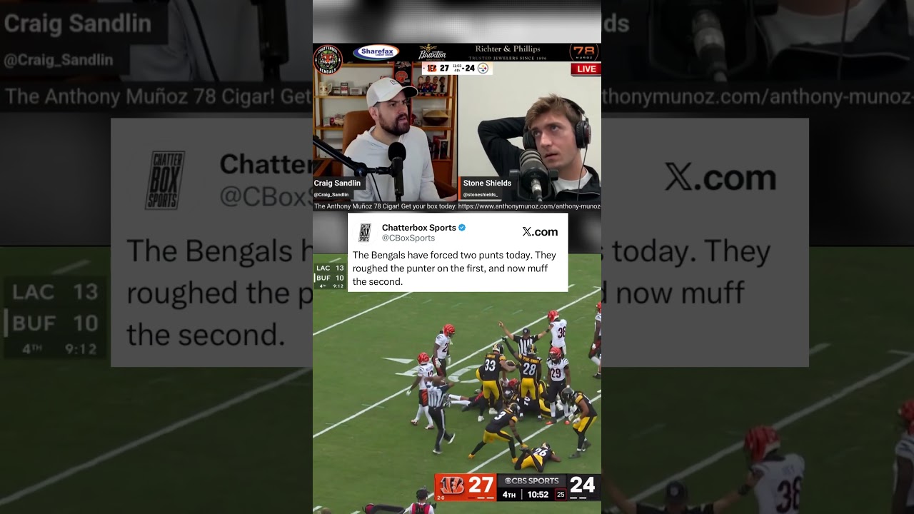 The Bengals have forced two punts today, and both times the Steelers ended up with the ball.